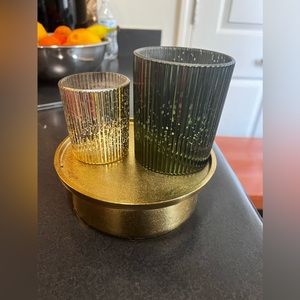 Decorative candles and stand